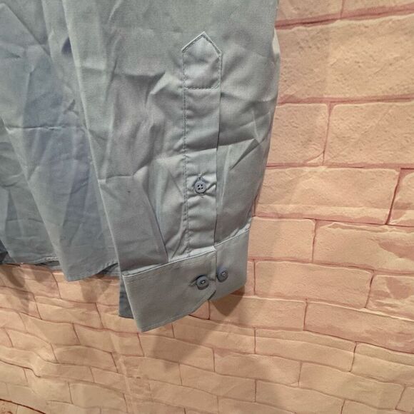 Soul of London long sleeve blue men's shirt size large 16.5 - Picture 5 of 8